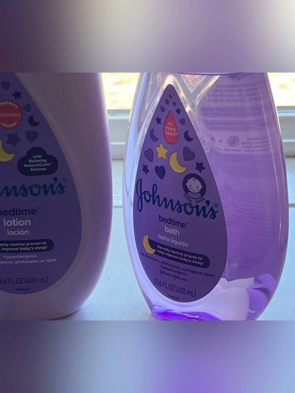 Johnson’s Baby Bedtime Calming Bath, Shampoo & Lotion Bundle Of 4 Bottles Total